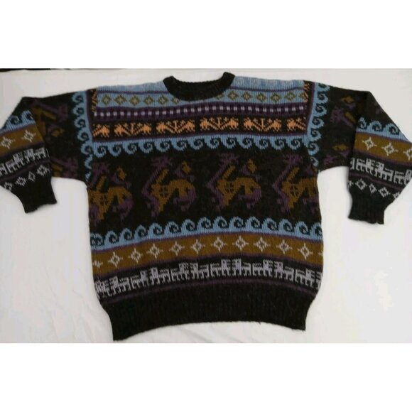 Ice-Ame Inc Other - Vintage ICE-AME INC. Wool Nordic Wool Eagle Sweater Size M Fall Colors